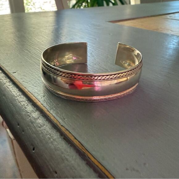 925 Sterling Silver Cuff Bracelet - Picture 8 of 12